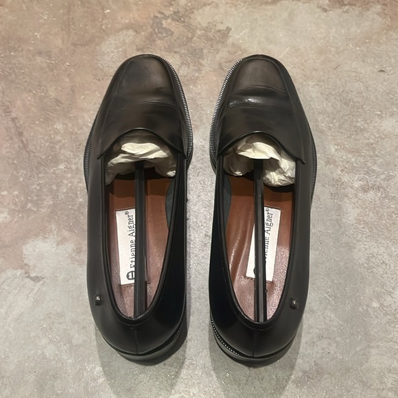 Vintage Etienne Aigner women's black loafers size 7.5 narrow, new in box - Picture 9 of 14